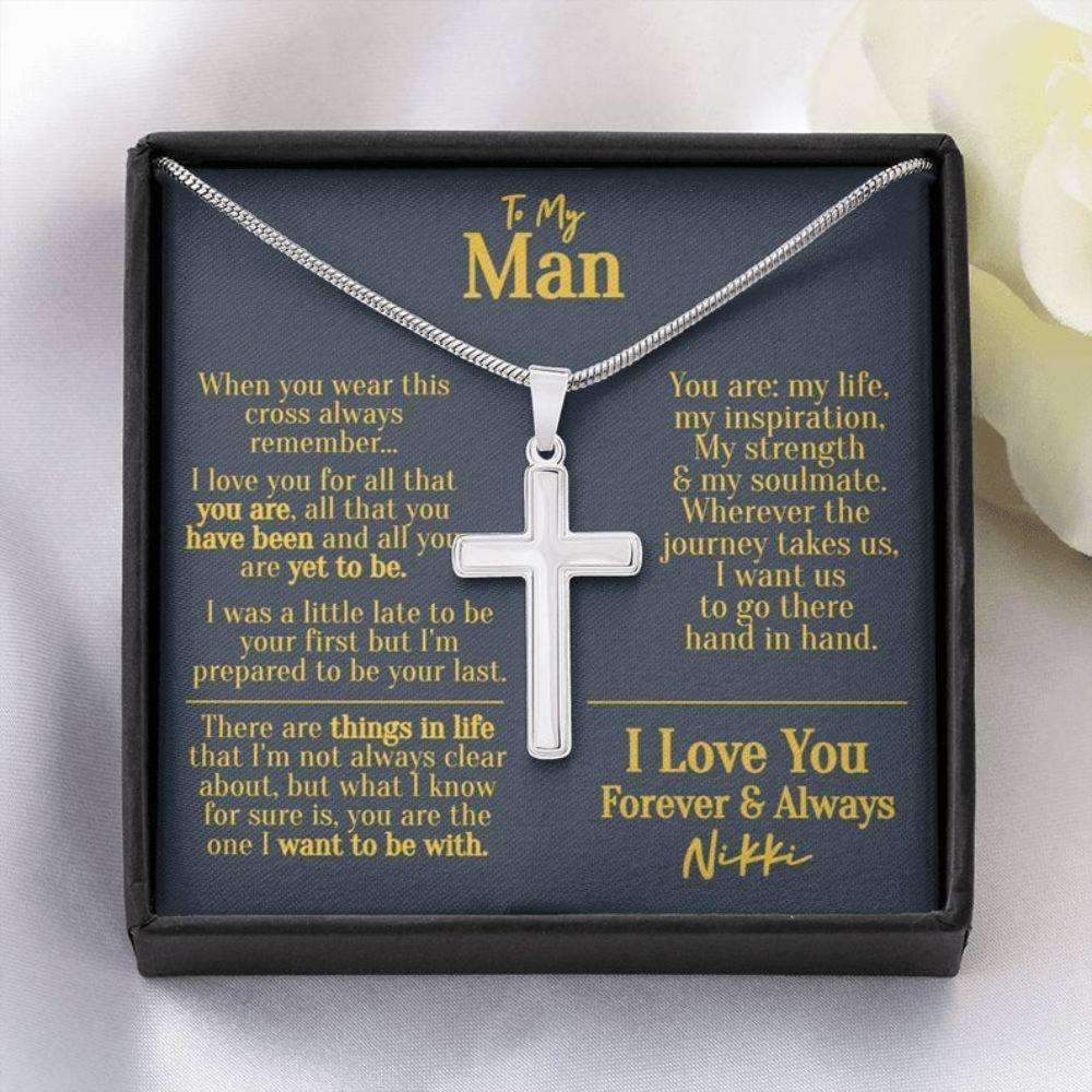 Husband Necklace, To My Husband Cross Necklace, Husband Who Has Everything, Romantic Gift For Husband, Husband First Anniversary Necklace Gifts For Husband Rakva