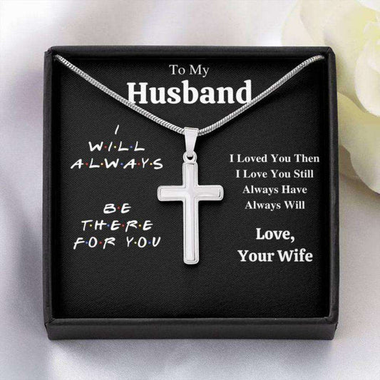 Husband Necklace, To My Husband Gift From Wife Œi Loved You Then” Cross Necklace Gifts For Boyfriend Rakva