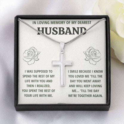 Husband Necklace, To My Husband Gift From Wife Œlife” Remembrance Cross Necklace Gifts For Boyfriend Rakva