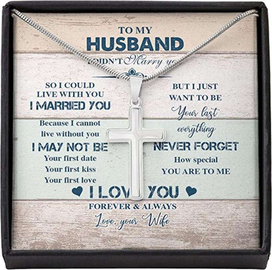 Husband Necklace, To My Husband Necklace Gift From Wife “ Marry Live Last Everything Father's Day Rakva