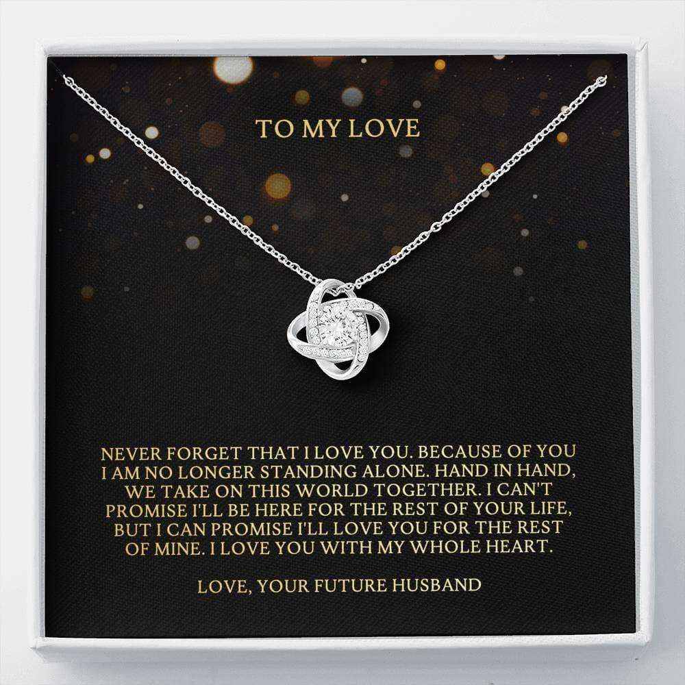 Husband Necklace, To My Love From Your Future Husband Love Knot Necklace Gifts For Husband Rakva