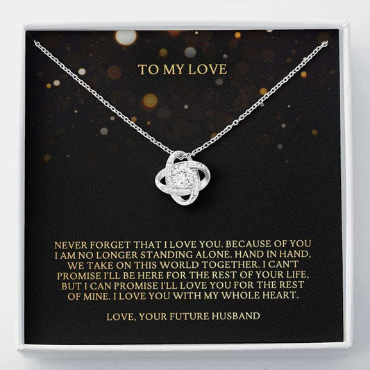 Husband Necklace, To My Love From Your Future Husband Love Knot Necklace Gifts For Husband Rakva