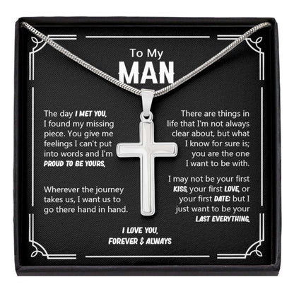 Husband Necklace, To My Man I Met You My Missinig Piece “ Fathers Day Necklace Gifts For Husband Rakva