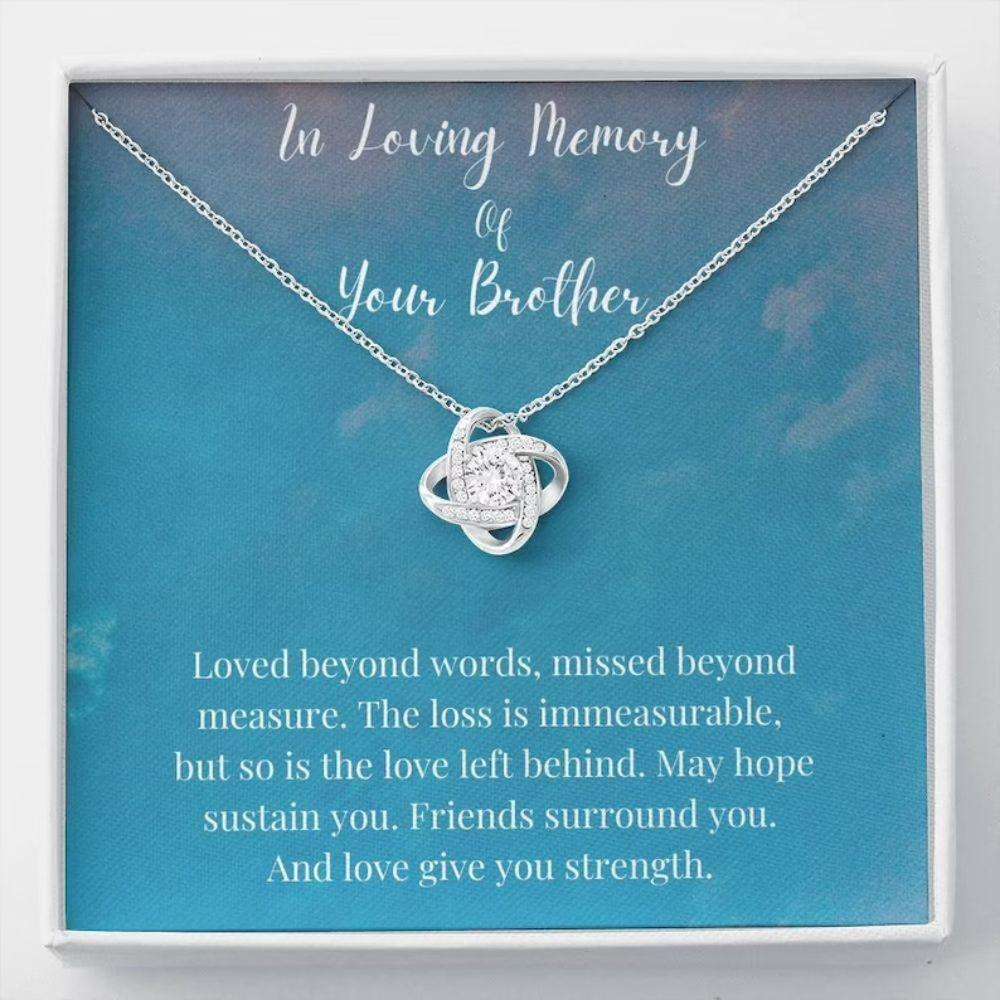 In Loving Memory Of Your Brother Necklace, Memorial Gifts For Loss Of A Brother Gift Gifts For Brother Rakva