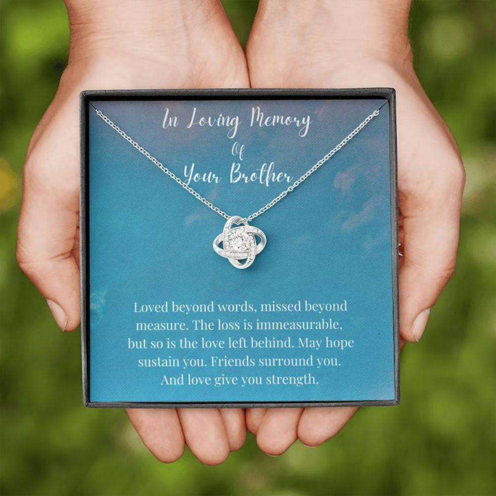 In Loving Memory Of Your Brother Necklace, Memorial Gifts For Loss Of A Brother Gift Gifts For Brother Rakva