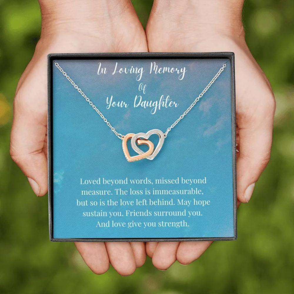 In Loving Memory Of Your Daughter Necklace, Memorial Gifts For Loss Of A Daughter Gift Necklace Gifts for dad Rakva