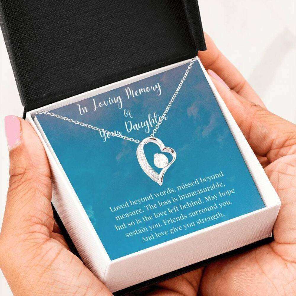 In Loving Memory Of Your Daughter Necklace, Memorial Gifts For Loss Of A Daughter Necklace Gifts for dad Rakva