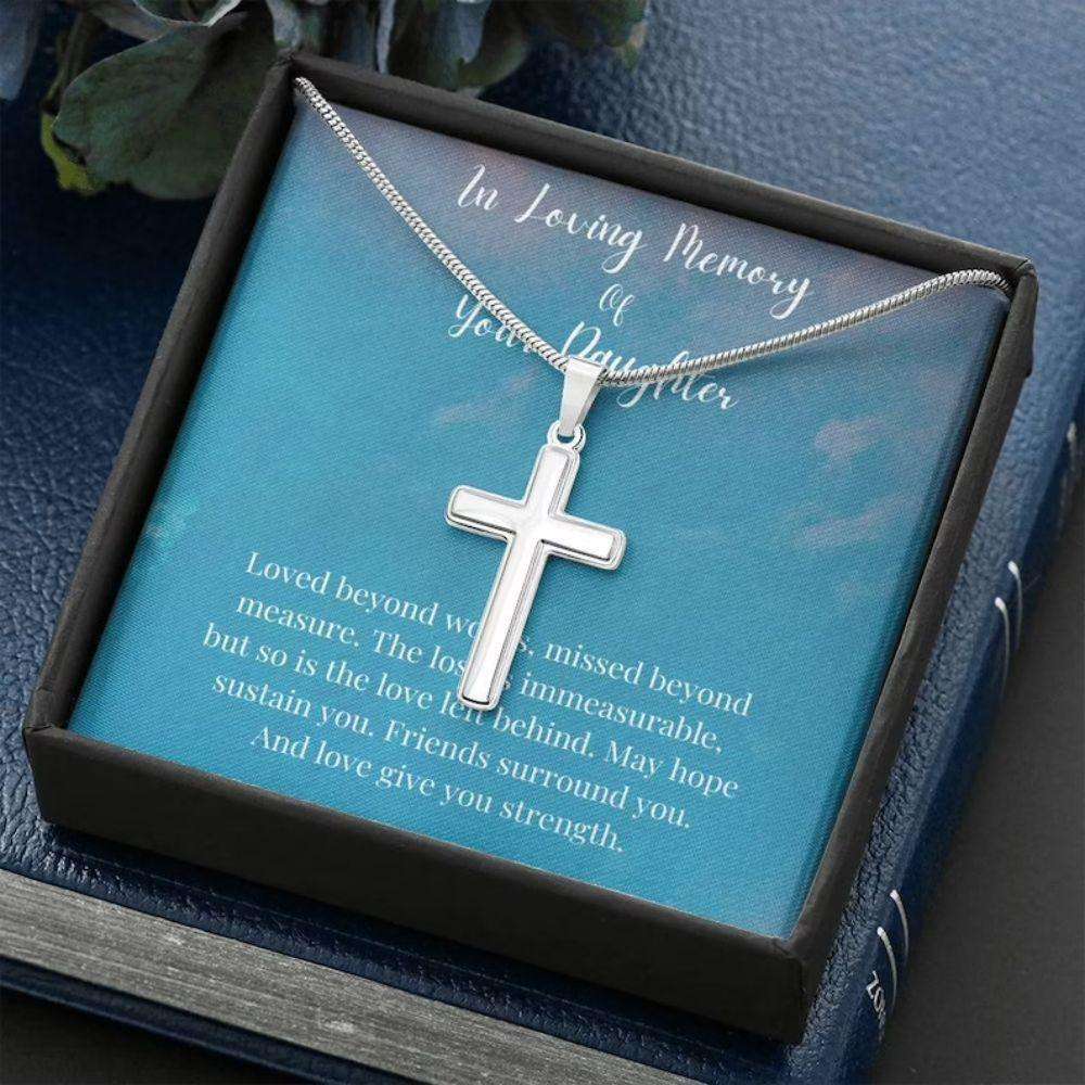 In Loving Memory Of Your Daughter Necklace, Memorial Gifts For Loss Of A Daughter Necklace Gifts for dad Rakva