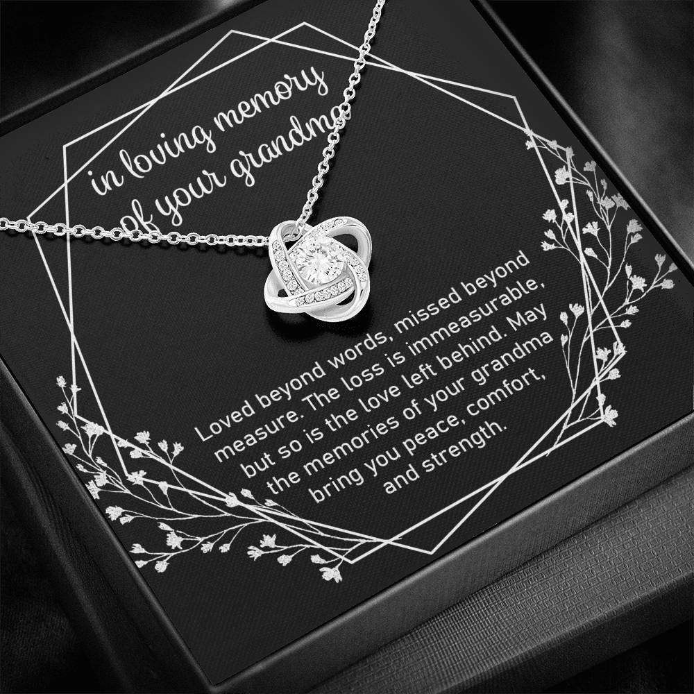 In Loving Memory Of Your Grandma “ Love Knot Necklace Memorials Necklace Rakva