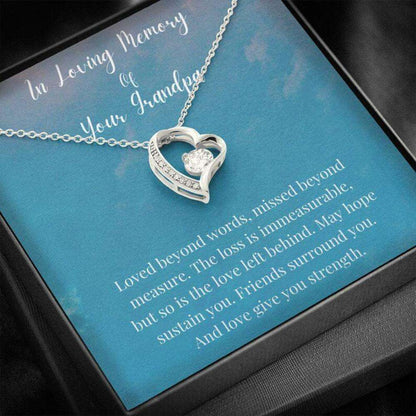 In Loving Memory Of Your Grandpa Necklace, Memorial Gifts For Loss Of A Grandfather Necklace Gifts for Grandson Rakva