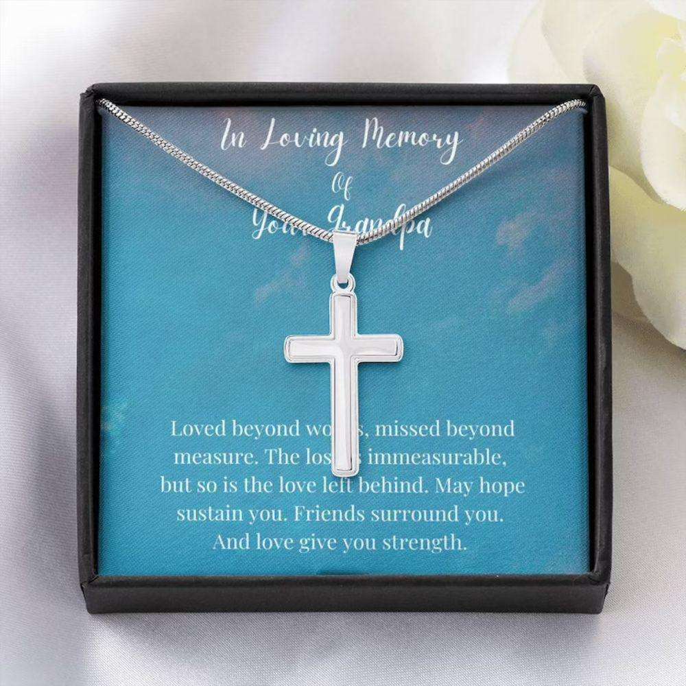 In Loving Memory Of Your Grandpa Necklace, Memorial Gifts For Loss Of A Grandfather Necklace Gifts for Grandson Rakva