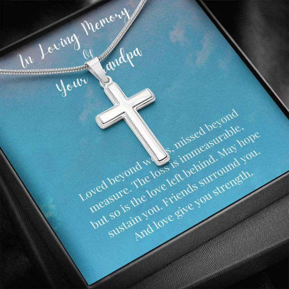 In Loving Memory Of Your Grandpa Necklace, Memorial Gifts For Loss Of A Grandfather Necklace Gifts for Grandson Rakva