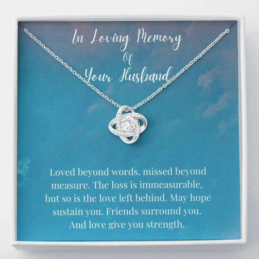 In Loving Memory Of Your Husband Necklace, Memorial Gifts For Loss Of A Husband Gift For Karwa Chauth Rakva