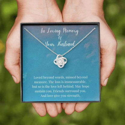 In Loving Memory Of Your Husband Necklace, Memorial Gifts For Loss Of A Husband Gift For Karwa Chauth Rakva