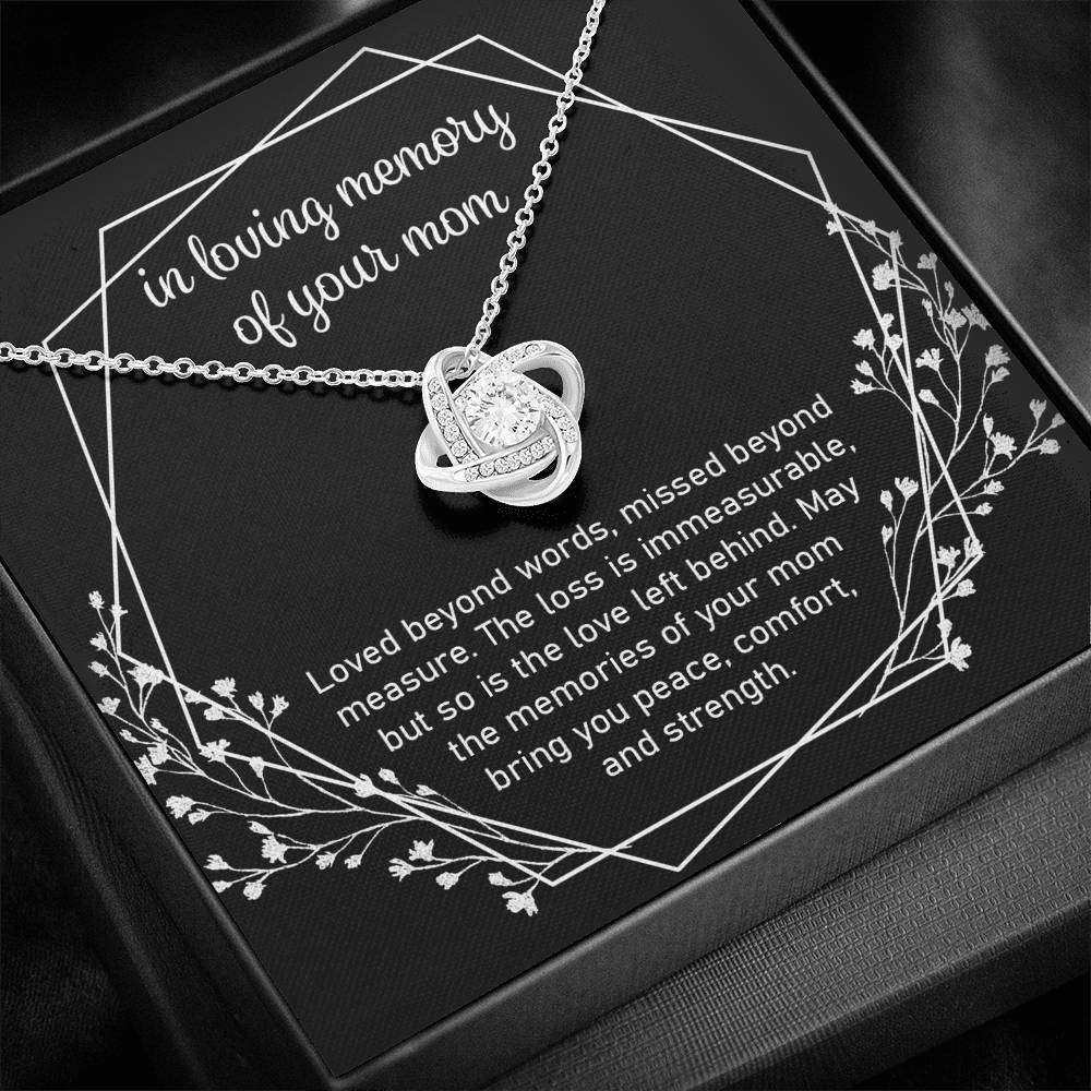 In Loving Memory Of Your Mom “ Love Knot Necklace Memorials Necklace Rakva