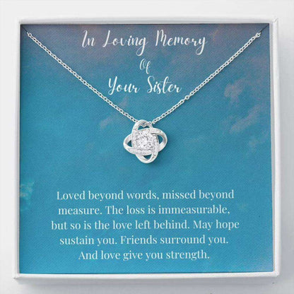 In Loving Memory Of Your Sister Necklace, Memorial Gifts For Loss Of A Sister Gift Gifts for Sister Rakva