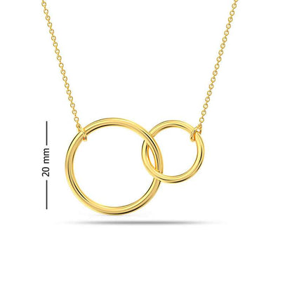 Infinite Connection: 925 Sterling Silver Interlocking Infinity Double Circle Pendant Necklace for Women and Girls For Self Rakva