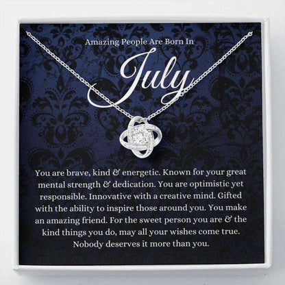 July Zodiac Necklace Gift, Born In July Gift, July Horoscope Necklace Happy Birthday Rakva