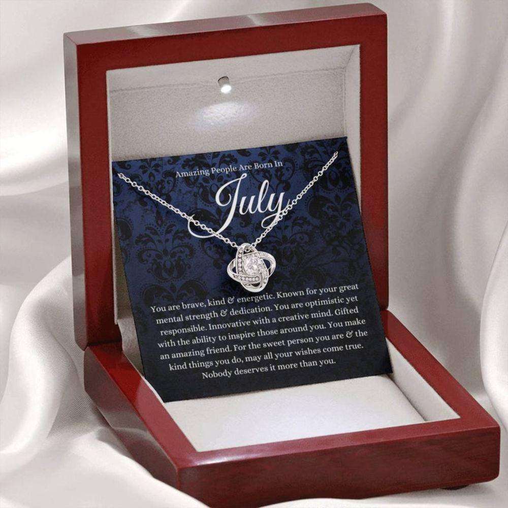 July Zodiac Necklace Gift, Born In July Gift, July Horoscope Necklace Happy Birthday Rakva