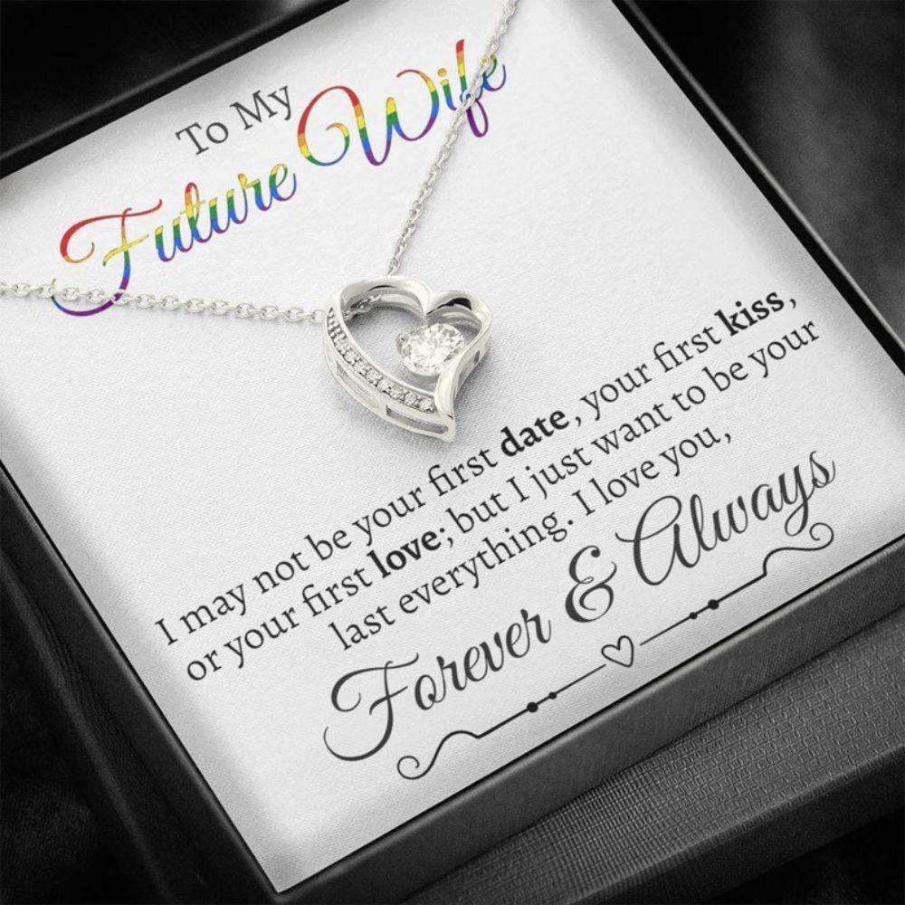 Lesbian Fiance Gift, Lesbian Couple Gifts, Hers And Hers Gifts, Lgbt Future Wife Necklace, Girlfriend To Girlfriend Gift, Gay Future Wife Gifts For Friend Rakva