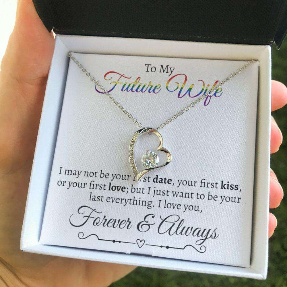 Lesbian Fiance Gift, Lesbian Couple Gifts, Hers And Hers Gifts, Lgbt Future Wife Necklace, Girlfriend To Girlfriend Gift, Gay Future Wife Gifts For Friend Rakva