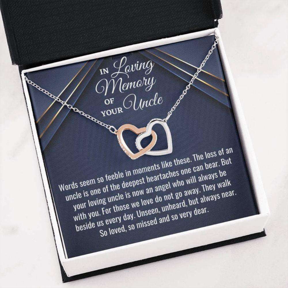 Loss Of An Uncle Necklace Gift, Bereavement Gift, Sorry For Your Loss, Sympathy Necklace, Uncle Memorial Gift, Uncle Remembrance Memorials Necklace Rakva