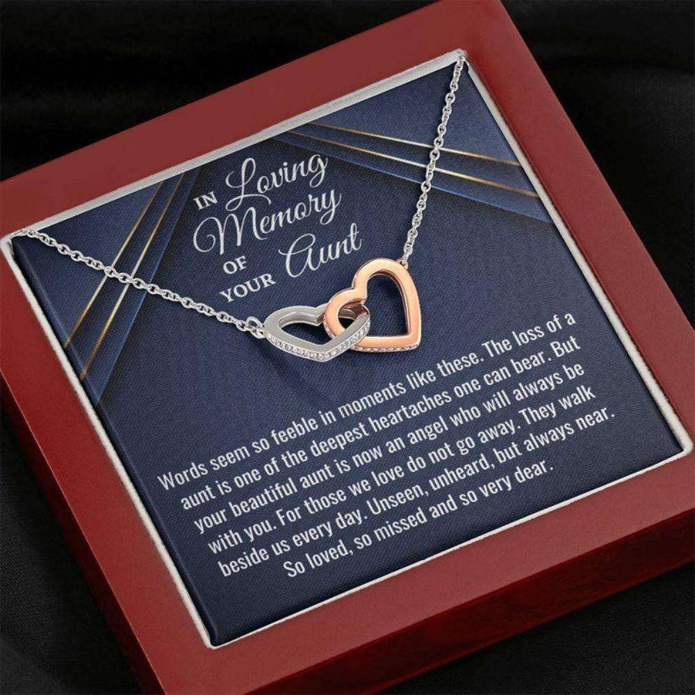 Loss Of Aunt Necklace Gift, Bereavement Gift, Sorry For Your Loss, Sympathy Necklace, Aunt Memorial Gift, Aunt Remembrance Memorials Necklace Rakva