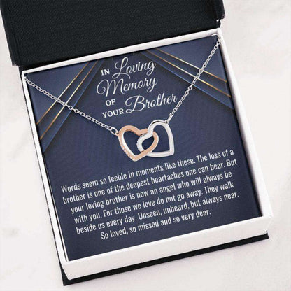 Loss Of Brother Necklace Gift, Bereavement Gift, Sorry For Your Loss, Sympathy Necklace, Brother Memorial Gift, Remembrance Memorials Necklace Rakva