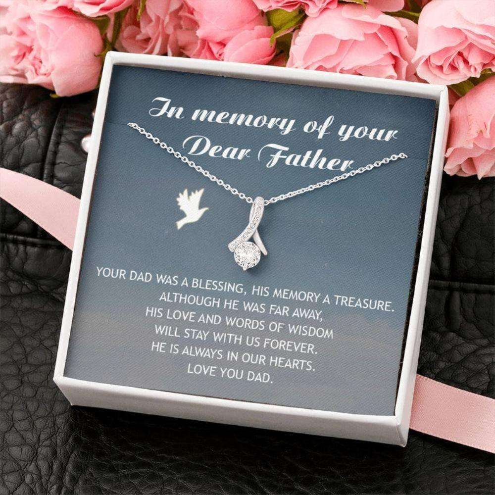 Loss Of Father Gift Necklace, Condolence, Loss Of Dad Gift, Mourning, Grieving, Passing, Sympathy Gift, Dad Memorial Gift, Gift For Daughter Gifts For Daughter Rakva