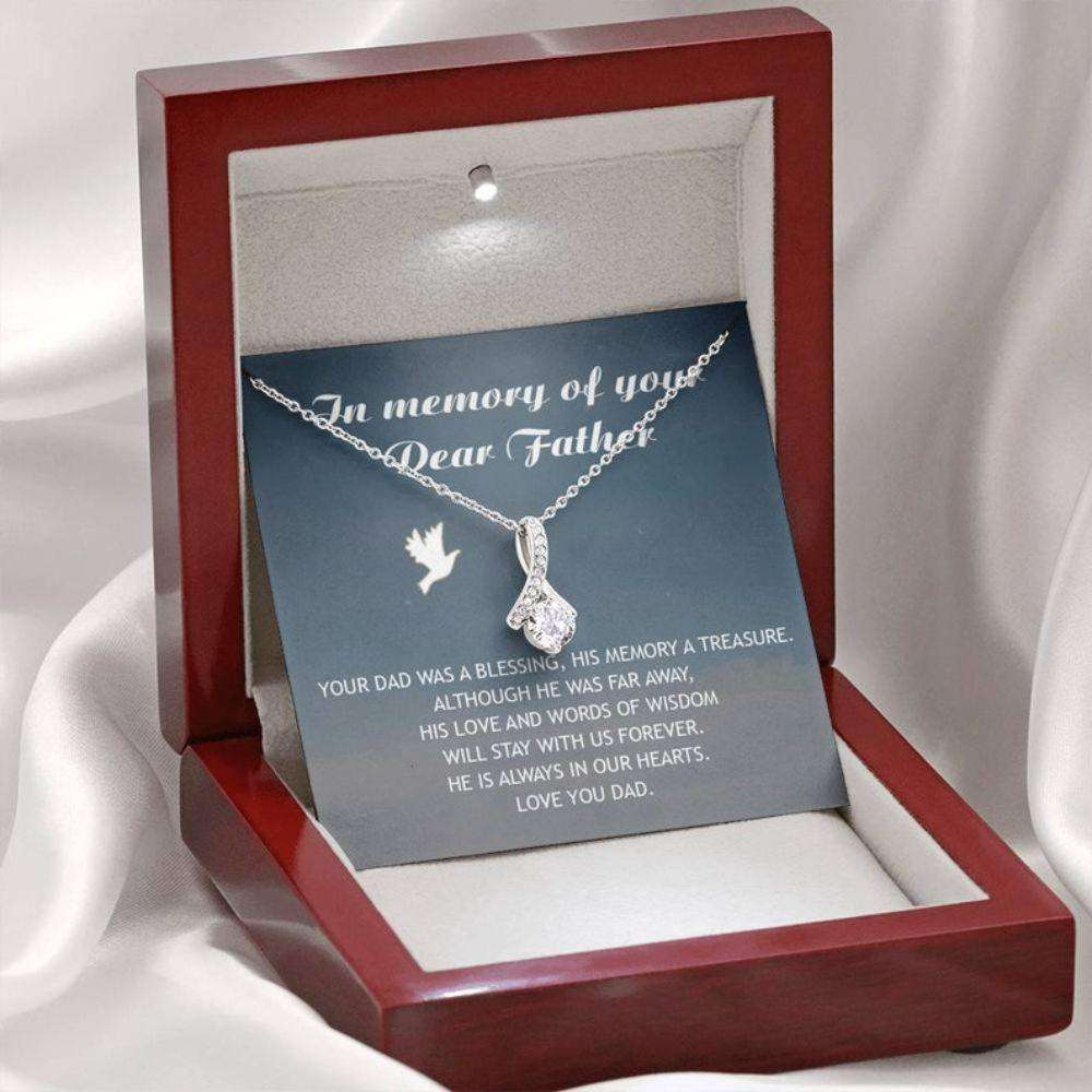 Loss Of Father Gift Necklace, Condolence, Loss Of Dad Gift, Mourning, Grieving, Passing, Sympathy Gift, Dad Memorial Gift, Gift For Daughter Gifts For Daughter Rakva