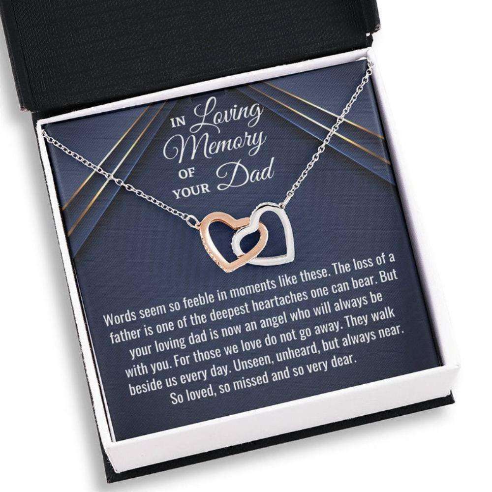 Loss Of Father Necklace Gift, Bereavement Gift, Sorry For Your Loss, Sympathy Necklace, Father Memorial Gift, Dad Remembrance Memorials Necklace Rakva