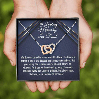 Loss Of Father Necklace Gift, Bereavement Gift, Sorry For Your Loss, Sympathy Necklace, Father Memorial Gift, Dad Remembrance Memorials Necklace Rakva