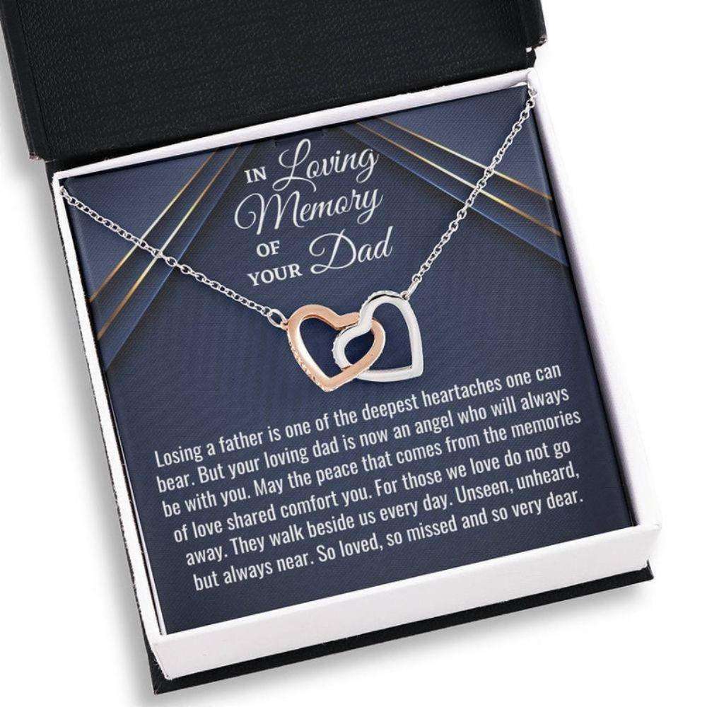 Loss Of Father Necklace Gift, Bereavement Gift, Sympathy Necklace, Dad Memorial Gift, Sorry For Your Loss, Dad Remembrance Memorials Necklace Rakva