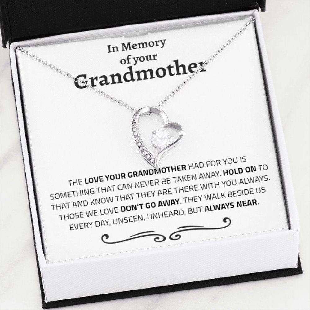 Loss Of Grandma Condolence Gift, In Memory Of Your Grandmother, Loss Of Grandmother Gift To Remember, Grandma Memorial Necklace Memorials Necklace Rakva