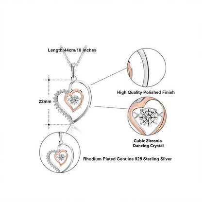 Luxurious Love: Rakva - Luxe Heart 925 Sterling Silver Necklace Set For Self Rakva