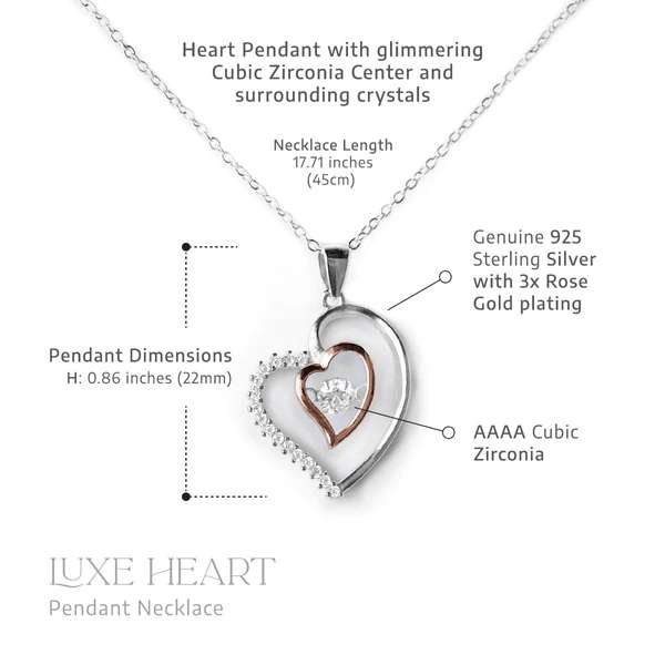 Luxurious Love: Rakva - Luxe Heart 925 Sterling Silver Necklace Set For Self Rakva