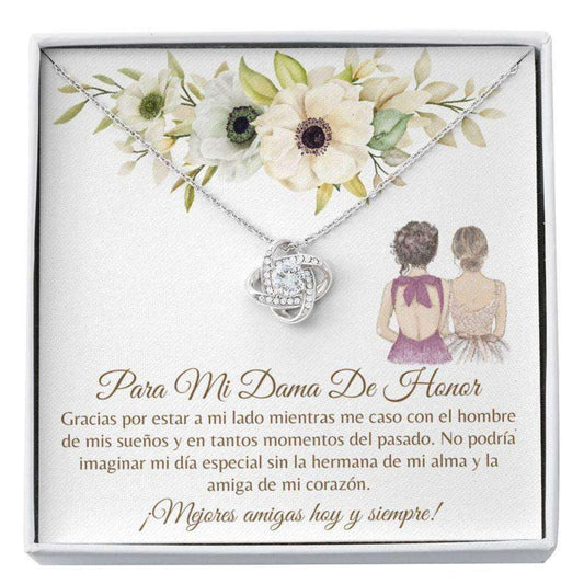 Maid Of Honor Necklace Gift, Dama De Honor Gift “ Latina Bridal Party “ Spanish Maid Of Honor “ Regalos De Boda “ Bridal Partry Gifts For Friend Rakva