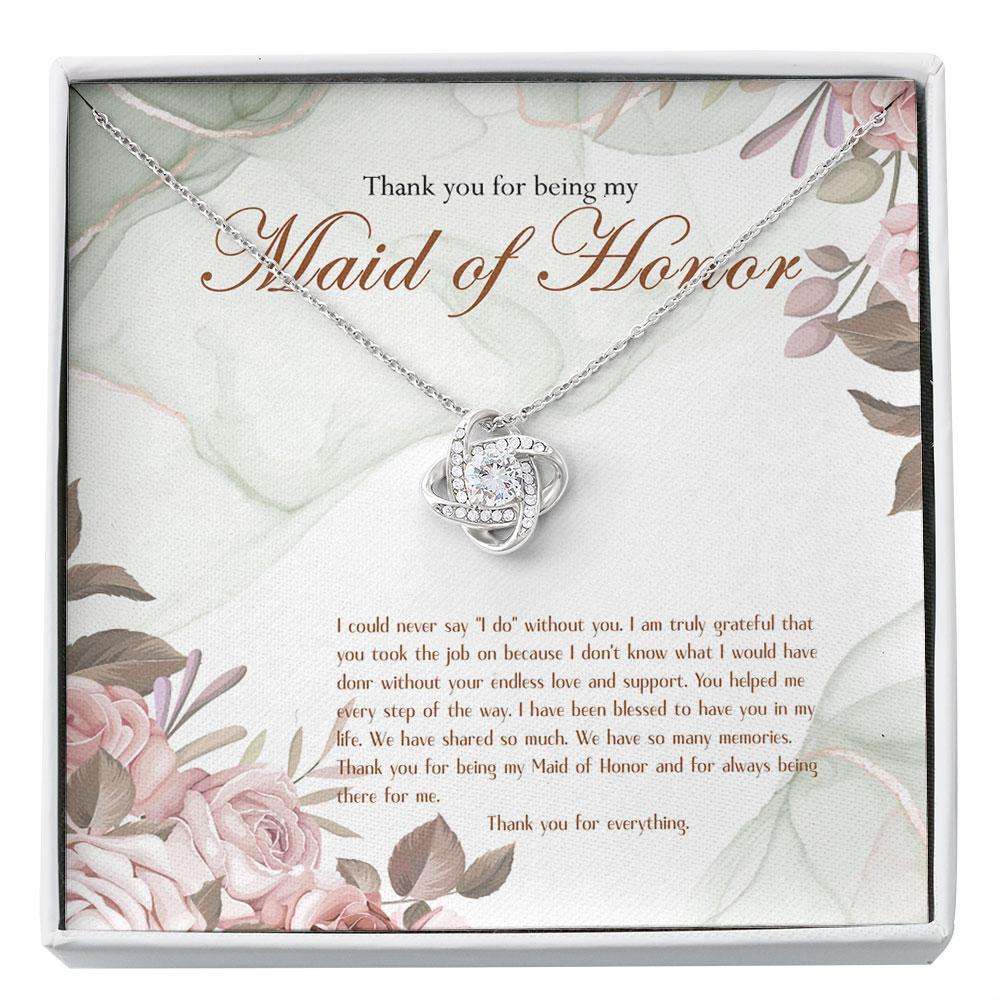 Maid Of Honor Necklace, Maid Of Honor Gift, Thank You Gift From Bride On Wedding Day Custom Necklace Gifts For Friend Rakva