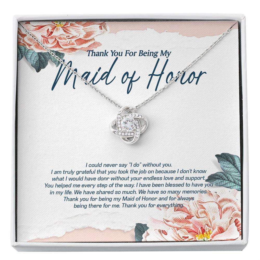 Maid Of Honor Necklace Thank You Gift From Bride, Maid Of Honor Gift Necklace, Matron Of Honor Gift, Bridesmaid Gift, Gift From Bride Custom Necklace Gifts For Friend Rakva