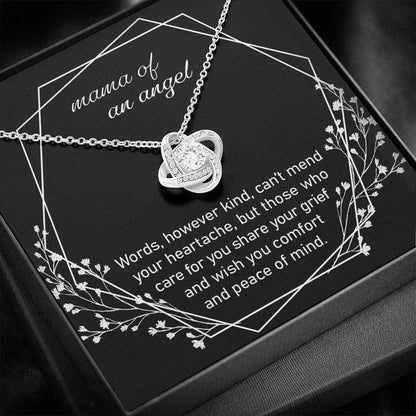 Mama Of An Angel “ Child Loss Gift “ Love Knot Necklace Memorials Necklace Rakva