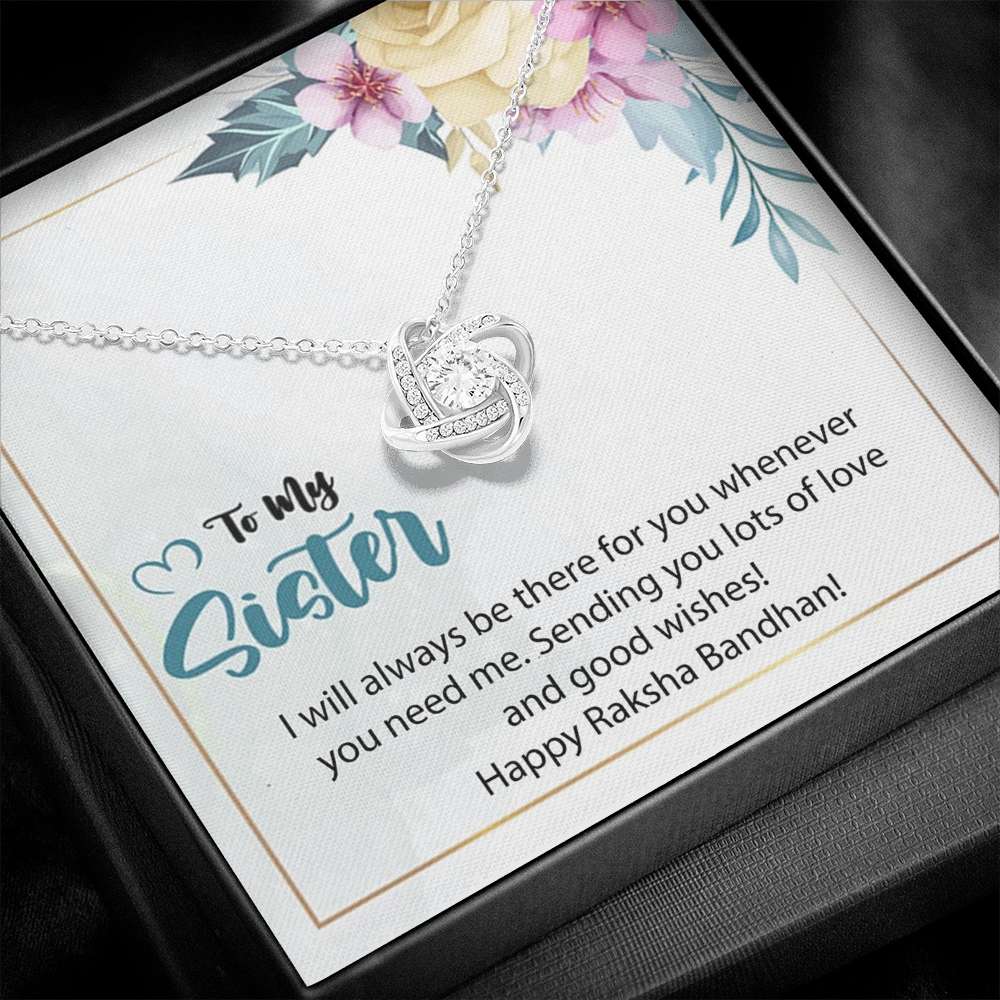 Meaningful Rakhi Gift for Sister - Pure Silver Necklace Gift Set Gifts for Sister Rakva