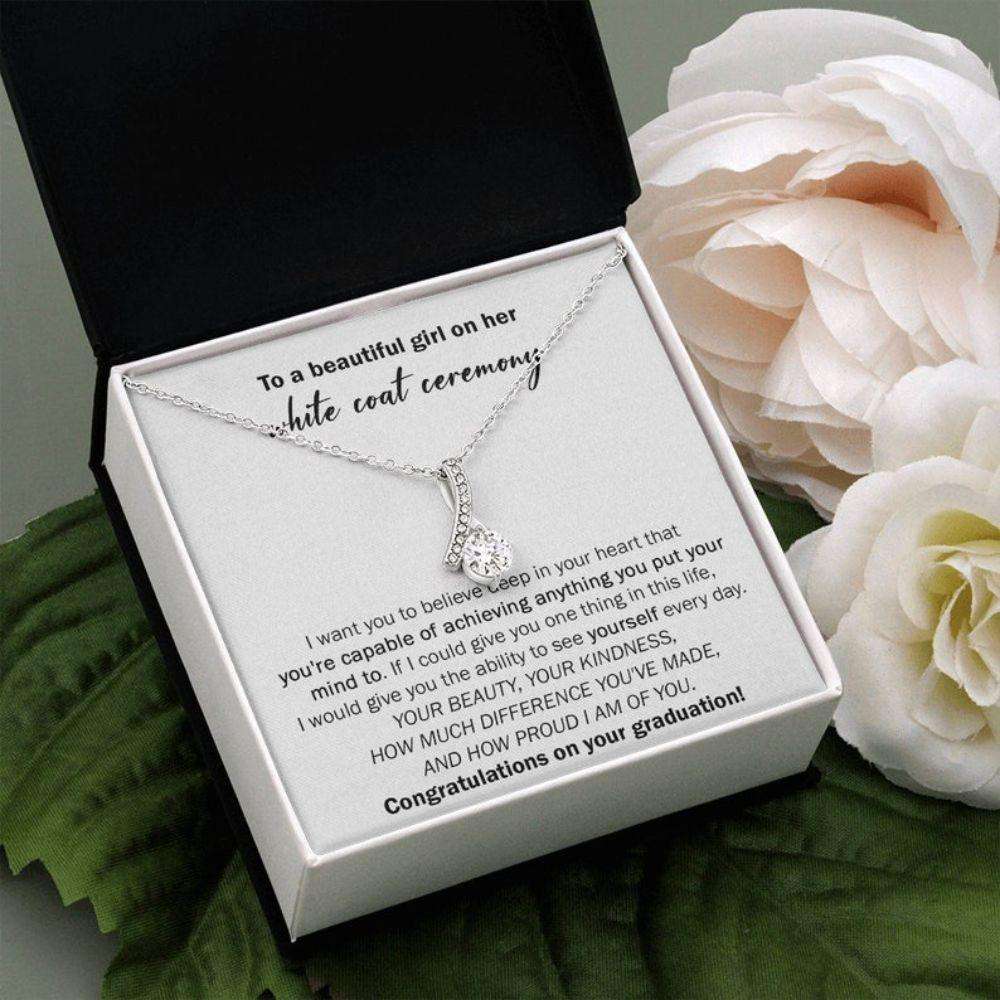 Medical School Graduation Necklace Gift For Woman, White Coat Ceremony Gift, Graduation Gift For Future Medical Doctor, Residency Graduation For Archievement Rakva