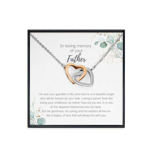 Memorials Necklace, Loss Of Dad Gift, Father Memorial Condolence Gift, Bereavement Gift For Her, Dad Remembrance Necklace Memorials Necklace Rakva