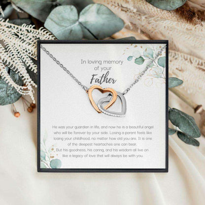 Memorials Necklace, Loss Of Dad Gift, Father Memorial Condolence Gift, Bereavement Gift For Her, Dad Remembrance Necklace Memorials Necklace Rakva