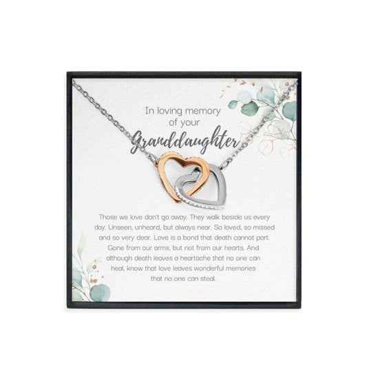 Memorials Necklace, Loss Of Granddaughter Gift, Granddaughter Memorial & Grief Gift, Sympathy Gift, Remembrance Necklace Gifts For Daughter Rakva