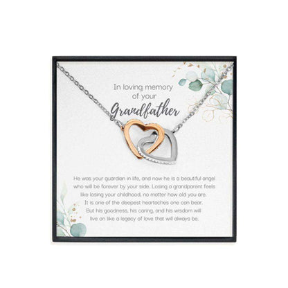 Memorials Necklace, Loss Of Grandfather Gift, Grandpa Memorial Condolence Gift, Sorry For Your Loss Bereavement Necklace Memorials Necklace Rakva