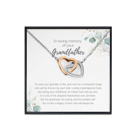 Memorials Necklace, Loss Of Grandfather Gift, Grandpa Memorial Condolence Gift, Sorry For Your Loss Bereavement Necklace Memorials Necklace Rakva