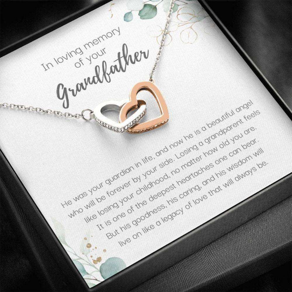 Memorials Necklace, Loss Of Grandfather Gift, Grandpa Memorial Condolence Gift, Sorry For Your Loss Bereavement Necklace Memorials Necklace Rakva