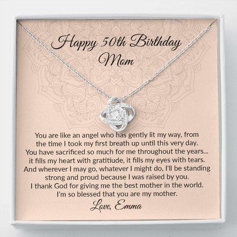 Mom Necklace, 50Th Birthday Necklace For Mom, 50Th Birthday Mom, Mom 50Th Birthday, Personalized Gifts for Mother (Mom) Rakva