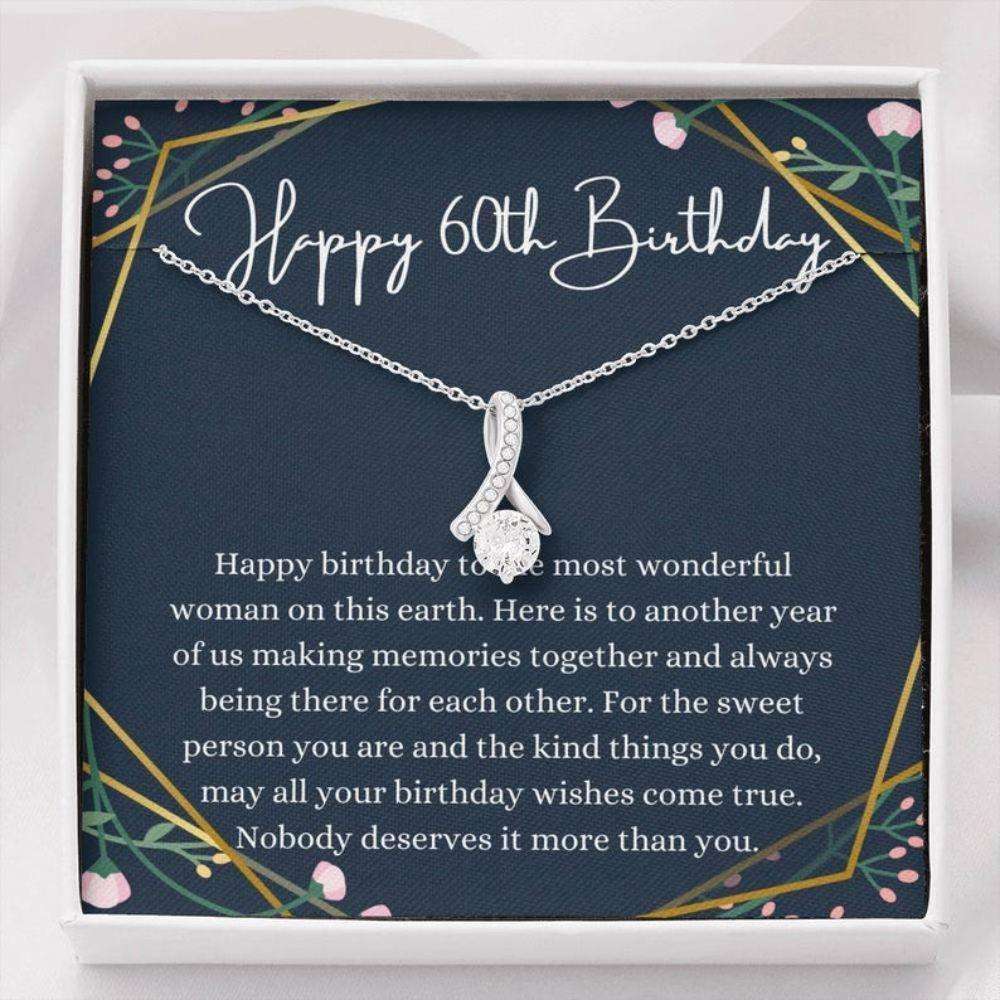 Mom Necklace, 60Th Birthday Necklace, 60Th Birthday Gift For Her, Sixtieth Birthday Gift For Karwa Chauth Rakva